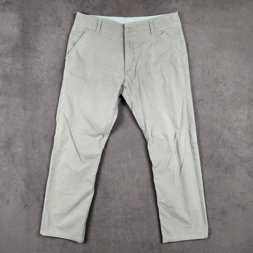 KUHL Slax Pants Mens 35x30 Gray Enduro Stretch Technical Lightweight Chino